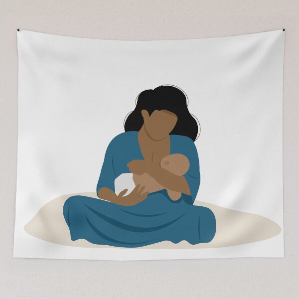 Item preview, Mother feeding a baby. Breastfeeding illustration designed and sold by Eshka.