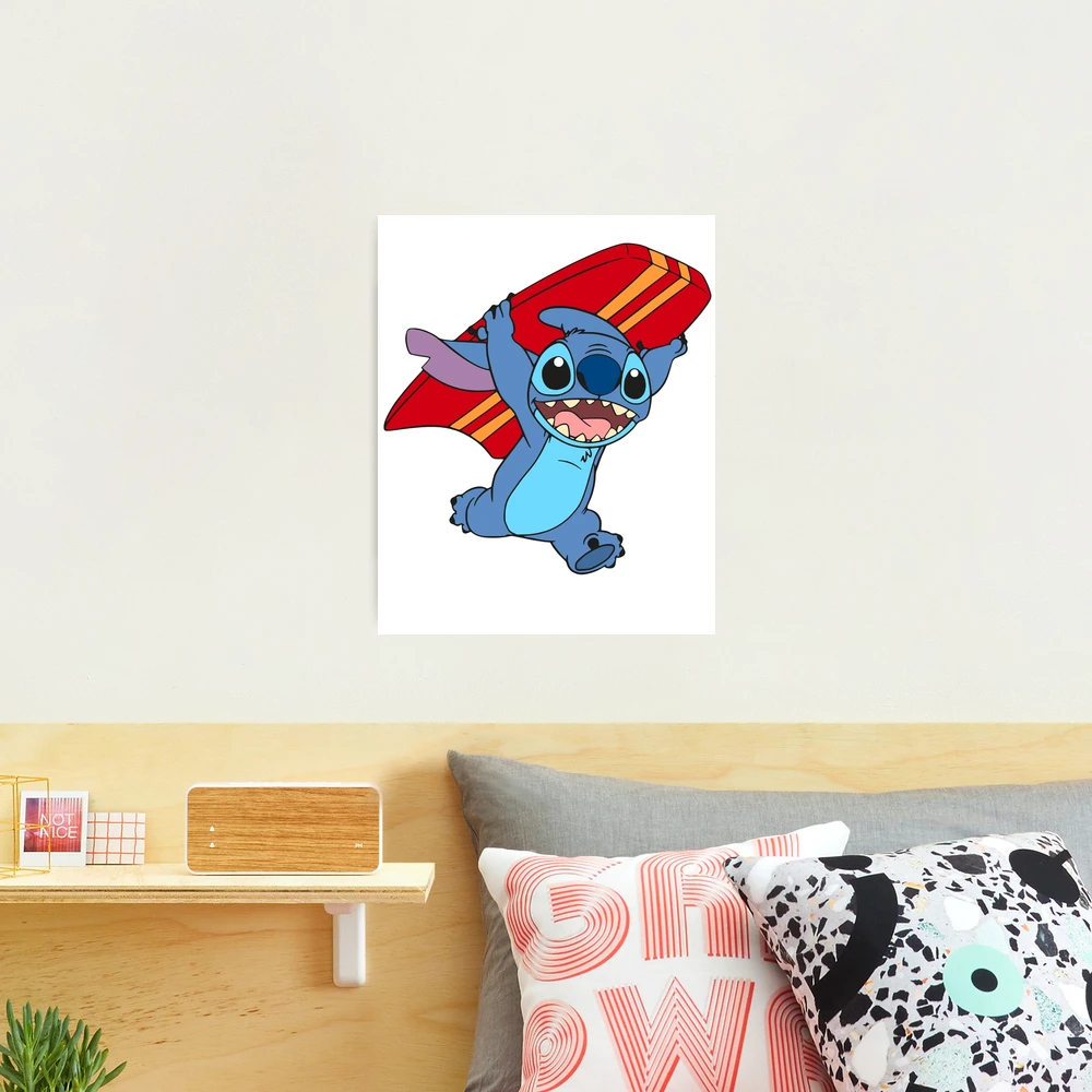 LILO ET STITCH - Surf sur vague - Impression encadrée 30x40cm - Cdiscount  Maison