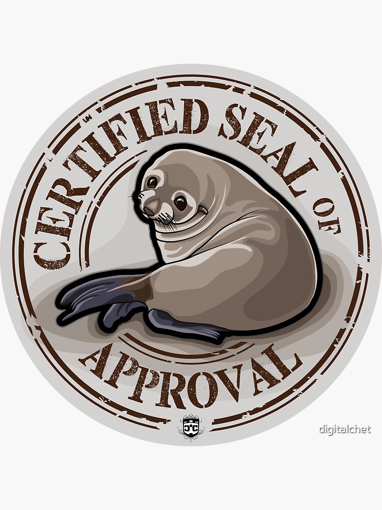 Thumbnail 3 of 3, Sticker, Seal of Approval designed and sold by digitalchet.