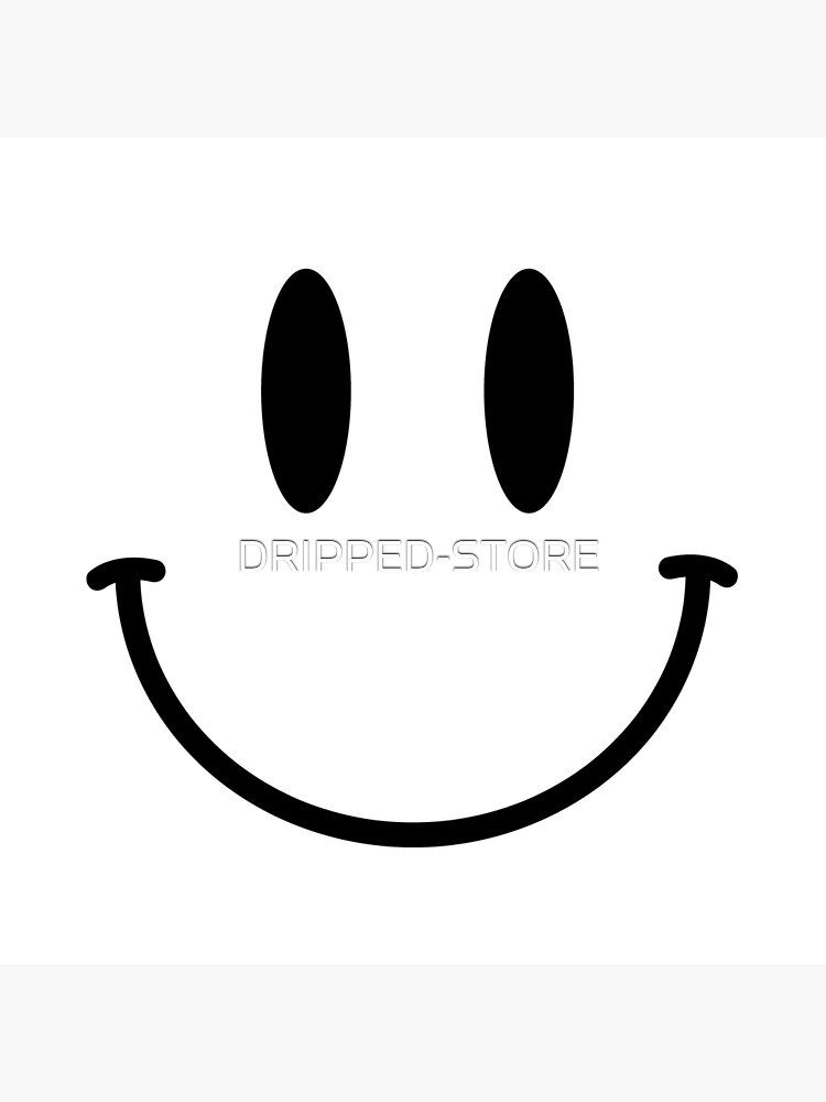 "WHITE SMILEY FACE" Poster for Sale by DRIPPEDSTORE Redbubble