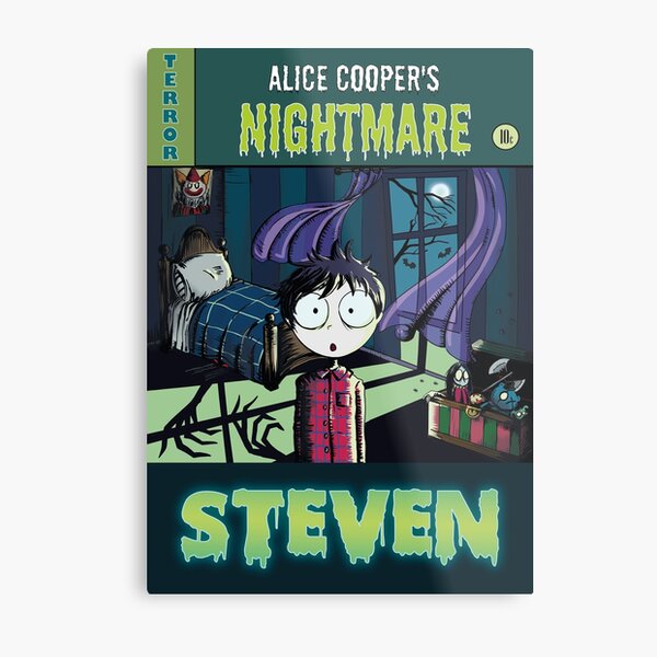 Illustration "contes de crypte" - Steven" - Alice Cooper Impression métallique