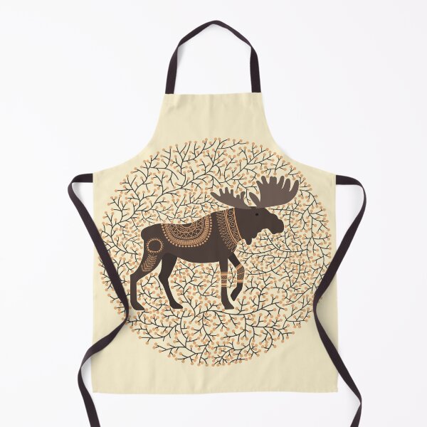 Item preview, Scandinavian Folk Art Inspired Moose designed and sold by space-kitten.