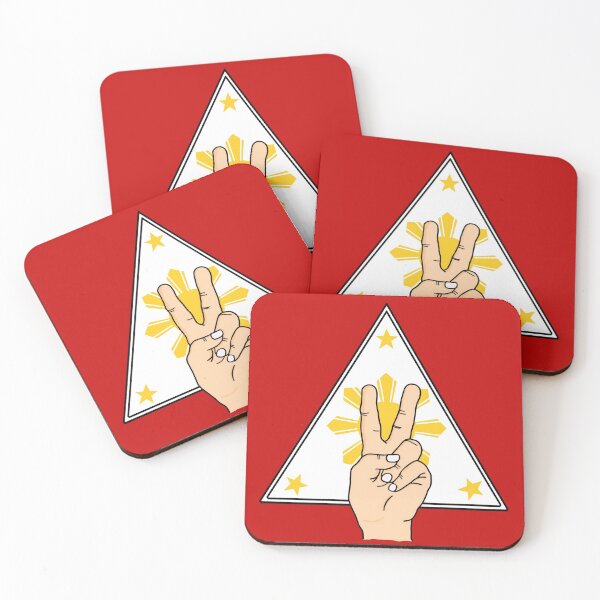 Item preview, PEACE 3 STARS AND A SUN FILIPINO RED designed and sold by aydapadi.