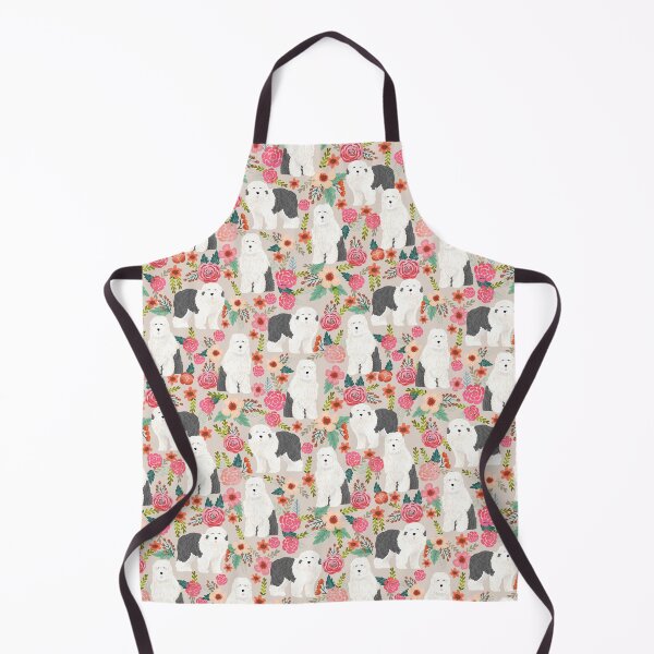 Item preview, Old English Sheepdog floral dog breed pet art pattern gifts designed and sold by PetFriendly.
