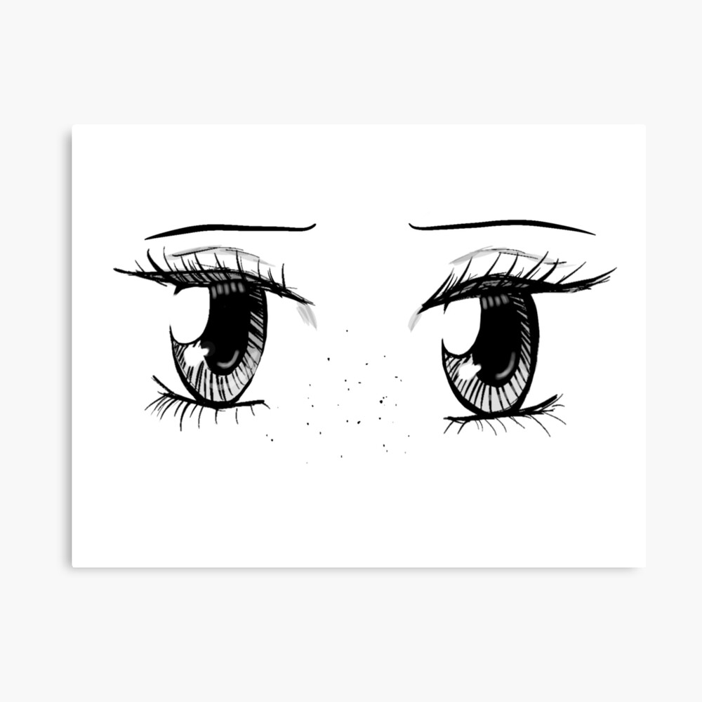 Freckled Anime Eyes Transparent Photographic Print By Maddiedvm Redbubble