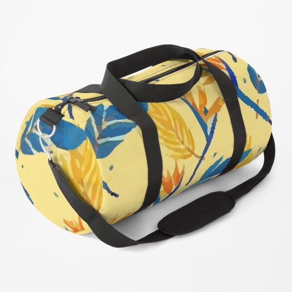 Colorful Floral Yellow Pattern Duffle Bag