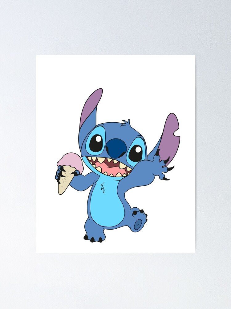 Stitch Ice Cream Poster for Sale by xMorfina