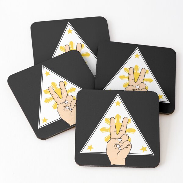 Item preview, PEACE 3 STARS AND A SUN FILIPINO BLACK designed and sold by aydapadi.
