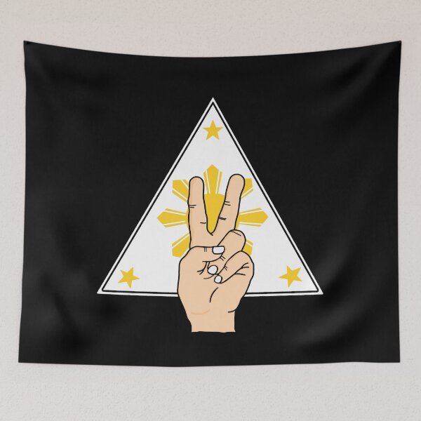 Item preview, PEACE 3 STARS AND A SUN FILIPINO BLACK designed and sold by aydapadi.