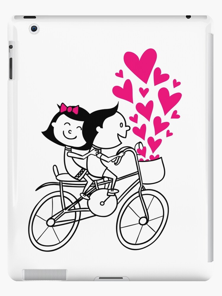 Funda y vinilo para iPad for Sale con la obra Ciclismo pareja