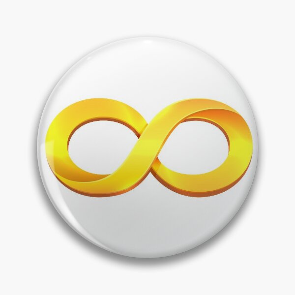 Gold Infinity Symbol Pin By Neurountypical Redbubble