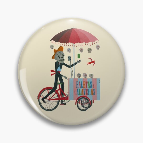 Item preview, Paletas y Calaveras Bicycle Cart designed and sold by JohnParraArt.