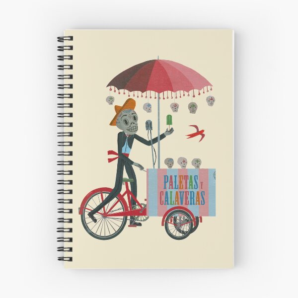 Item preview, Paletas y Calaveras Bicycle Cart designed and sold by JohnParraArt.