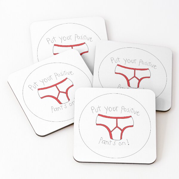 Item preview, Put Your Positive Pants On (red and white) designed and sold by Finecitydesigns.