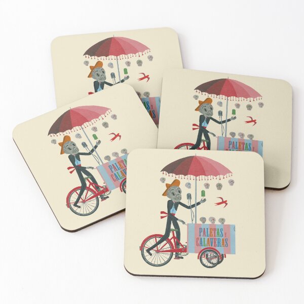 Item preview, Paletas y Calaveras Bicycle Cart designed and sold by JohnParraArt.