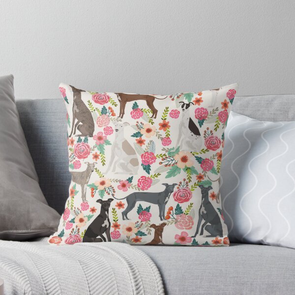 Item preview, italian greyhound dog floral - vintage florals, floral pet, cute dog, whippet, italian greyhound, greyhound designed and sold by PetFriendly.