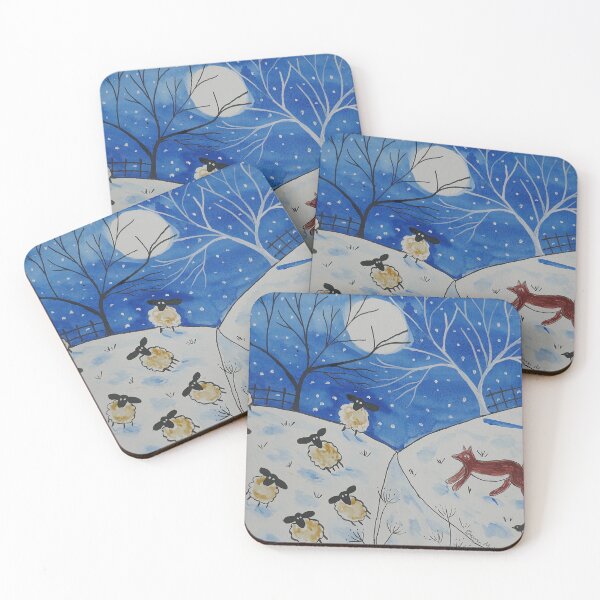 Item preview, Quirky Sheep and Fox in the Snow designed and sold by Casimirasart.