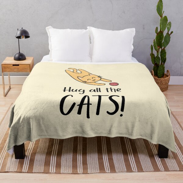 Item preview, Playing orange cat Hug All The Cats designed and sold by quoteology.