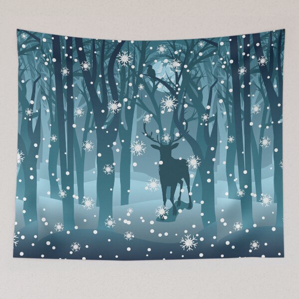 Item preview, Deer in Winter Forest designed and sold by AnnArtshock.