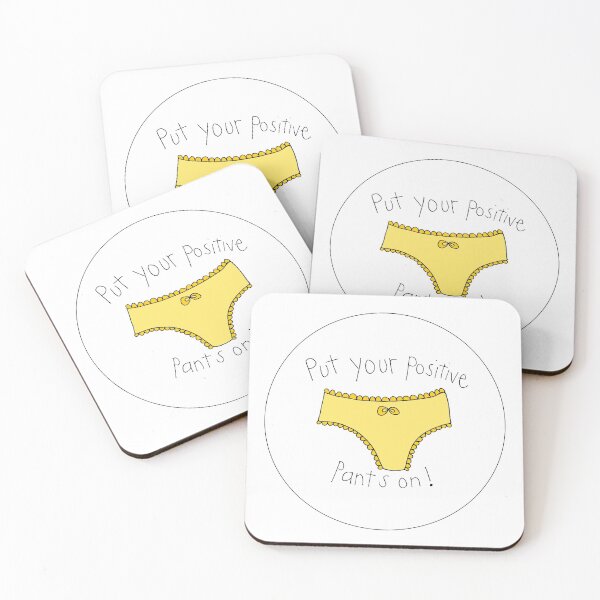 Item preview, Put Your Positive Pants On (yellow) designed and sold by Finecitydesigns.