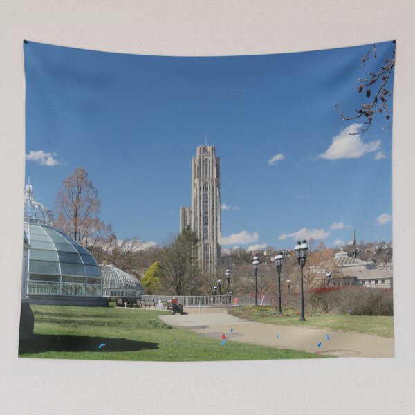 Item preview, Cathedral of Learning and Phipps gardens walkway in Pittsburgh designed and sold by LJSparvero.