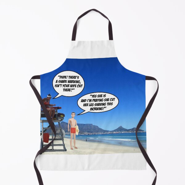 Item preview, Shark Warning! Funny Husband & Wife At The Beach Design! designed and sold by loveplasticpam.