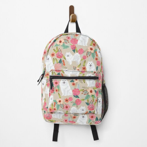 Item preview, japanese spitz dog floral - vintage florals, floral pet, cute dog, japanese spitz, american eskimo dog designed and sold by PetFriendly.