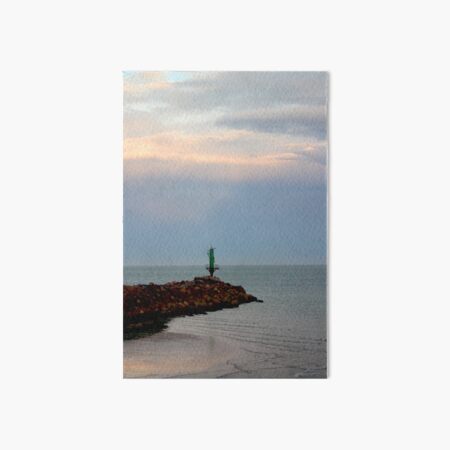 Sunset over the harbour in Ramsgate Art Board Print