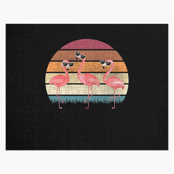 Flamingo With Jigsaw Puzzles Redbubble - flamingo roblox scary test