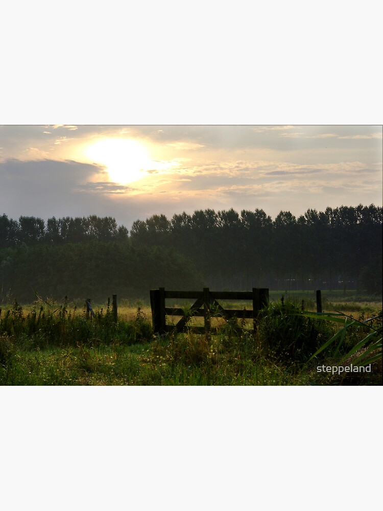 Thumbnail 3 of 3, Art Print, Morning light pastures designed and sold by steppeland.