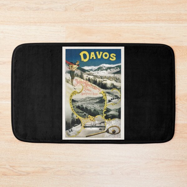 Item preview, Davos retro poster designed and sold by CorasPosters.