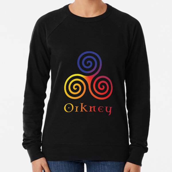Colours of Orkney Isles | Scotland | Pictish Celtic Design | Rainbow Lightweight Sweatshirt