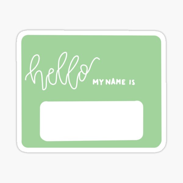 Orange Name Tag Sticker By Mikaylavanduyne Redbubble