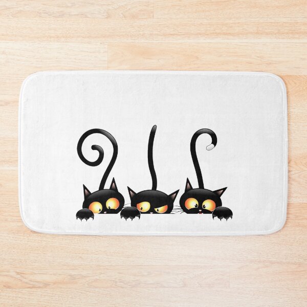 Item preview, three black cats, Black cat Halloween, Witch Cat  designed and sold by Halalolo.