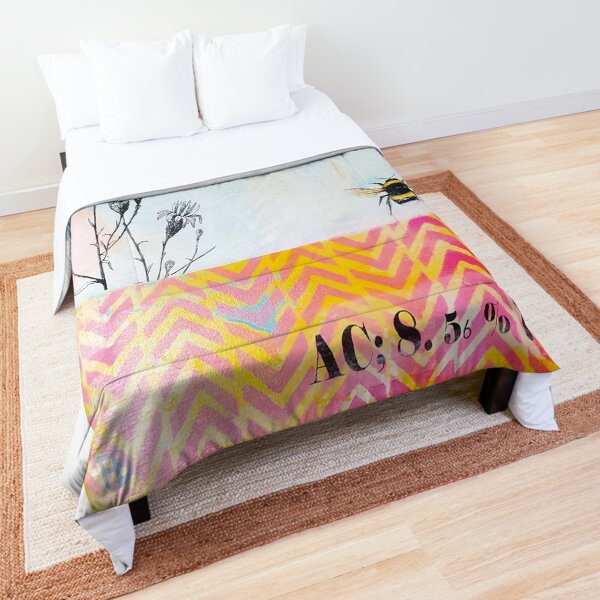 Picture of an original painting, bumble bee Comforter