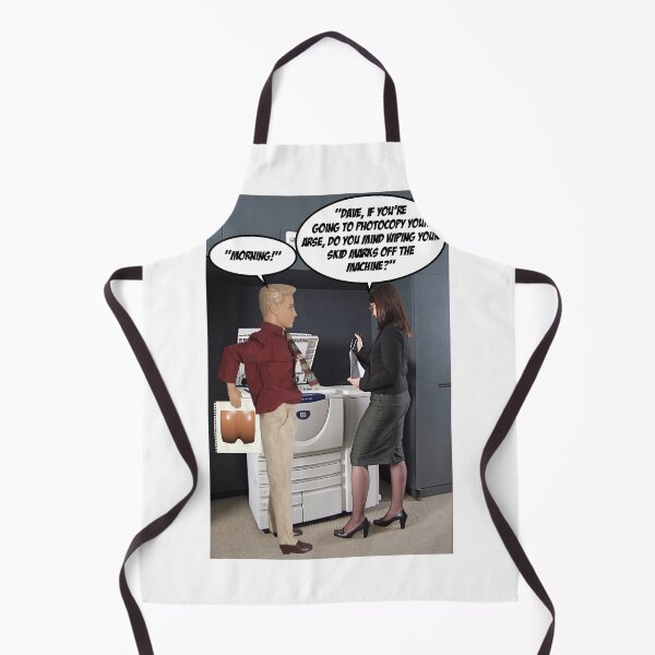 Skidmarks! Hilarious Photocopier Humour! Office Humour! Apron