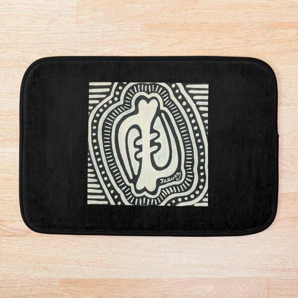 Gye Nyame Ebony and Ivory Bath Mat