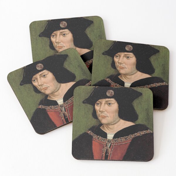 Item preview,  Portrait of Guillaume de Croy (1458-1521) vintage painting Circle of Quinten Massijs I  designed and sold by Vintage Designs +.