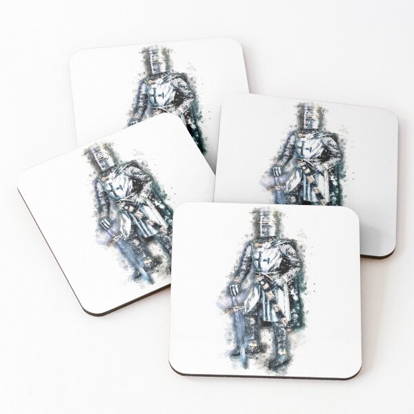Item preview, Fearless Knights Templar Warrior of Christ Watercolor Abstract Art designed and sold by Naumovski.
