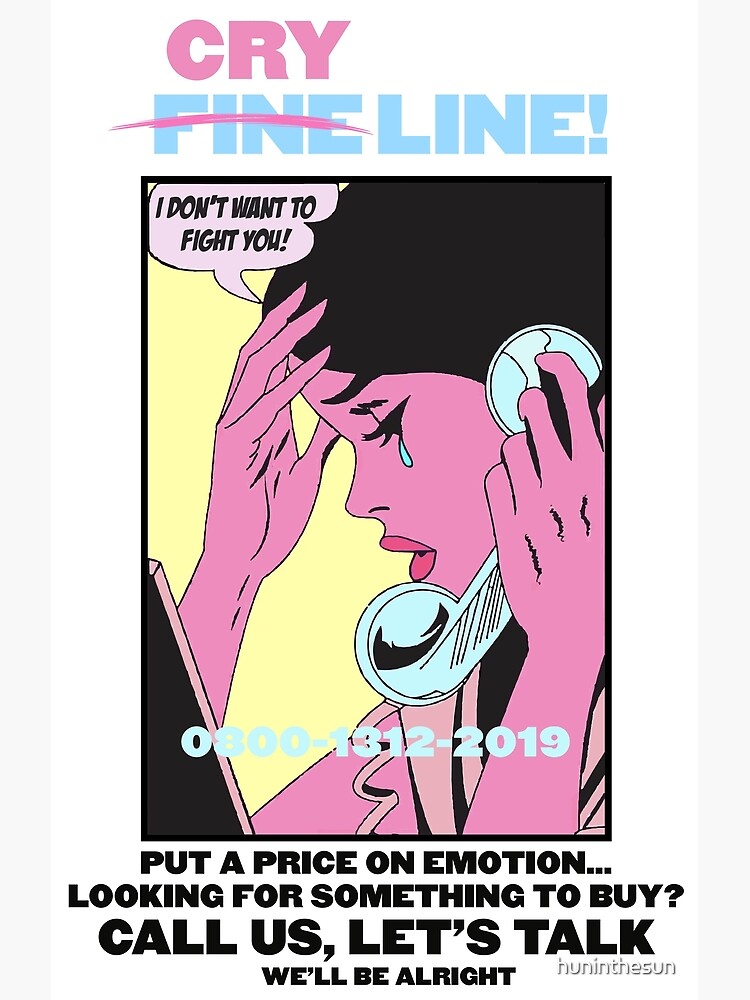 CRY LINE PRINT by huninthesun