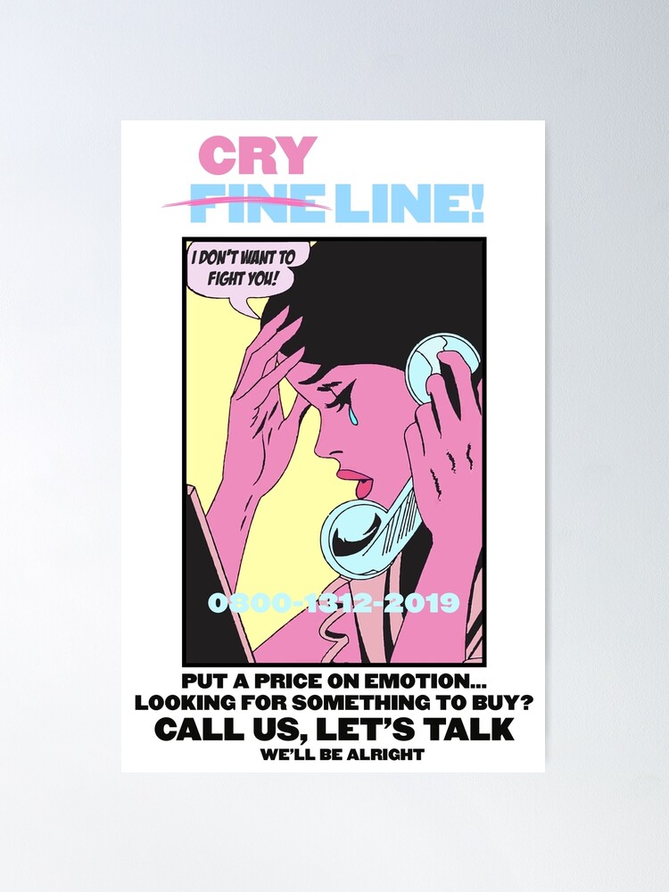 Alternate view of CRY LINE PRINT Poster