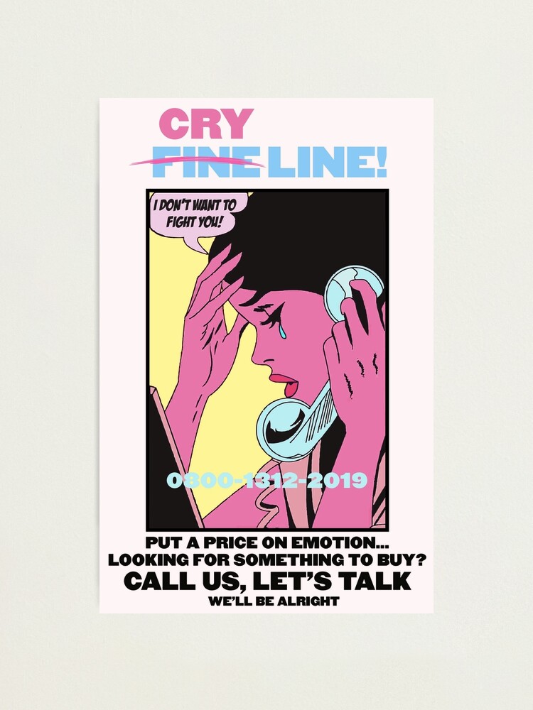 Alternate view of CRY LINE PRINT Photographic Print