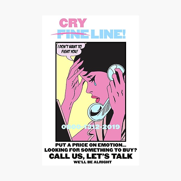 CRY LINE PRINT Photographic Print