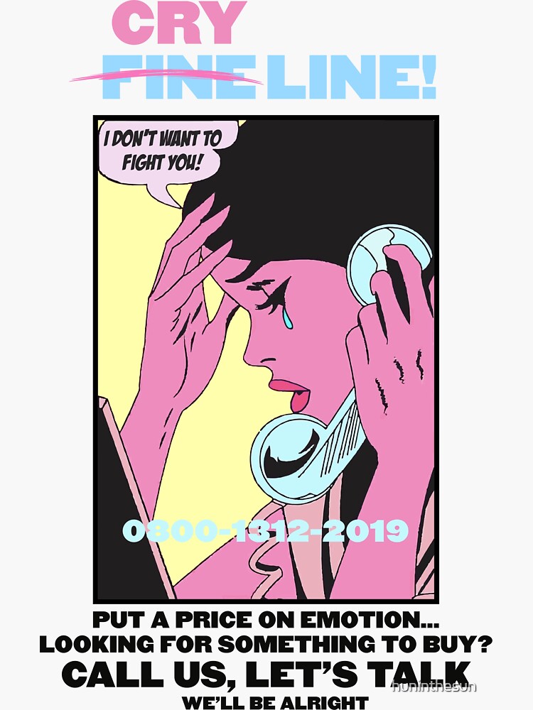 CRY LINE PRINT by huninthesun