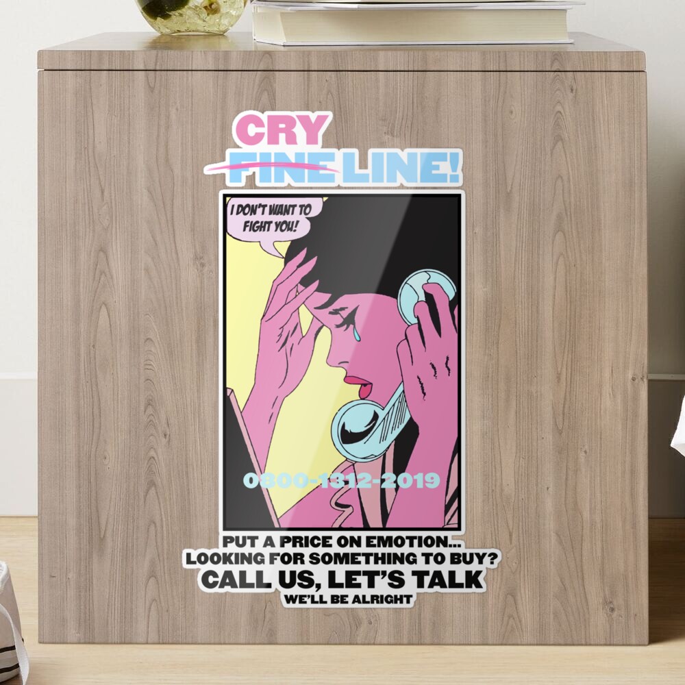 CRY LINE PRINT Sticker