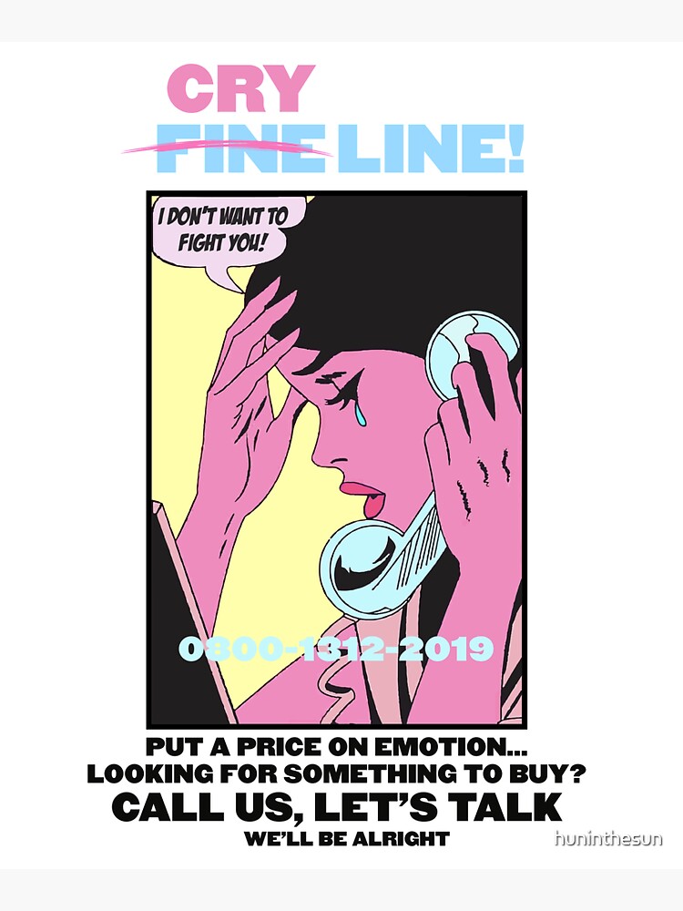 CRY LINE PRINT by huninthesun