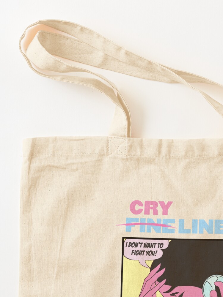 Alternate view of CRY LINE PRINT Tote Bag