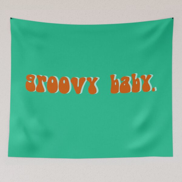 Item preview, Groovy Baby retro quote. designed and sold by DiscoDaisyy.