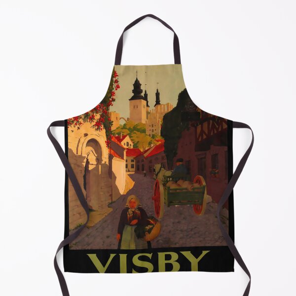 Item preview, Visby Sweden retro poster designed and sold by CorasPosters.