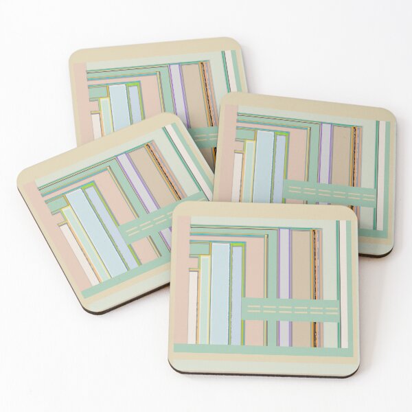 Item preview, Circuit Board Blips graphic design in tan terra cotta blue green designed and sold by djrunnels.